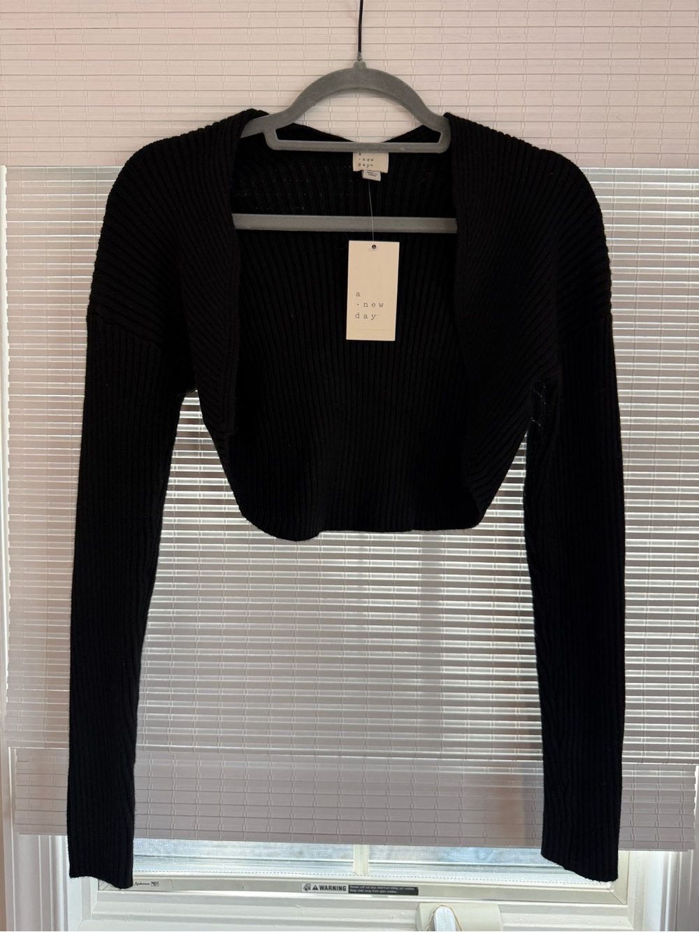 A New Day brand Black Cropped Shrug Sweater NWT